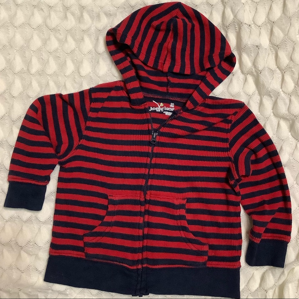 4/$20.  JUMPING BEANS NAVY & RED JACKET